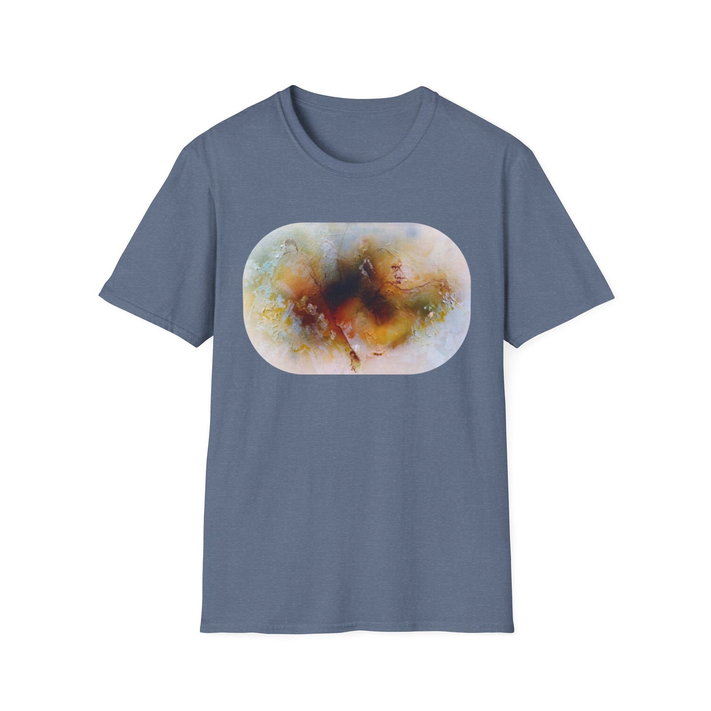 Vibrant Abstract 1960s Painting Print Tee - "Fall of Olympus"