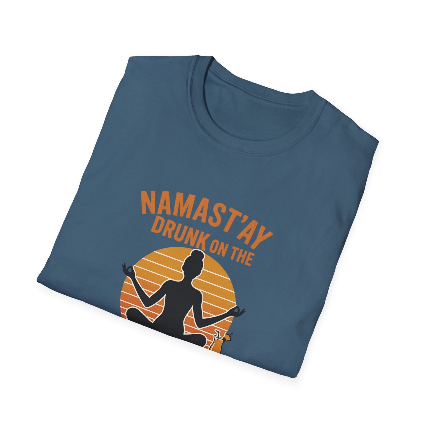 "Namast'ay Drunk on the Beach" Comedic Party Tee-Shirt