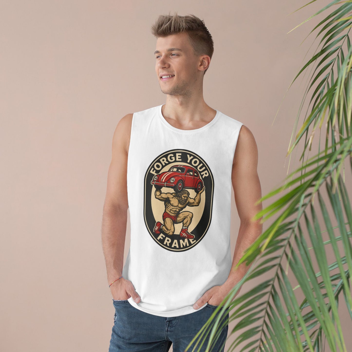 Grit Forge Athletics - "Forge Your Frame" Graphic Weightlifting Tank Top