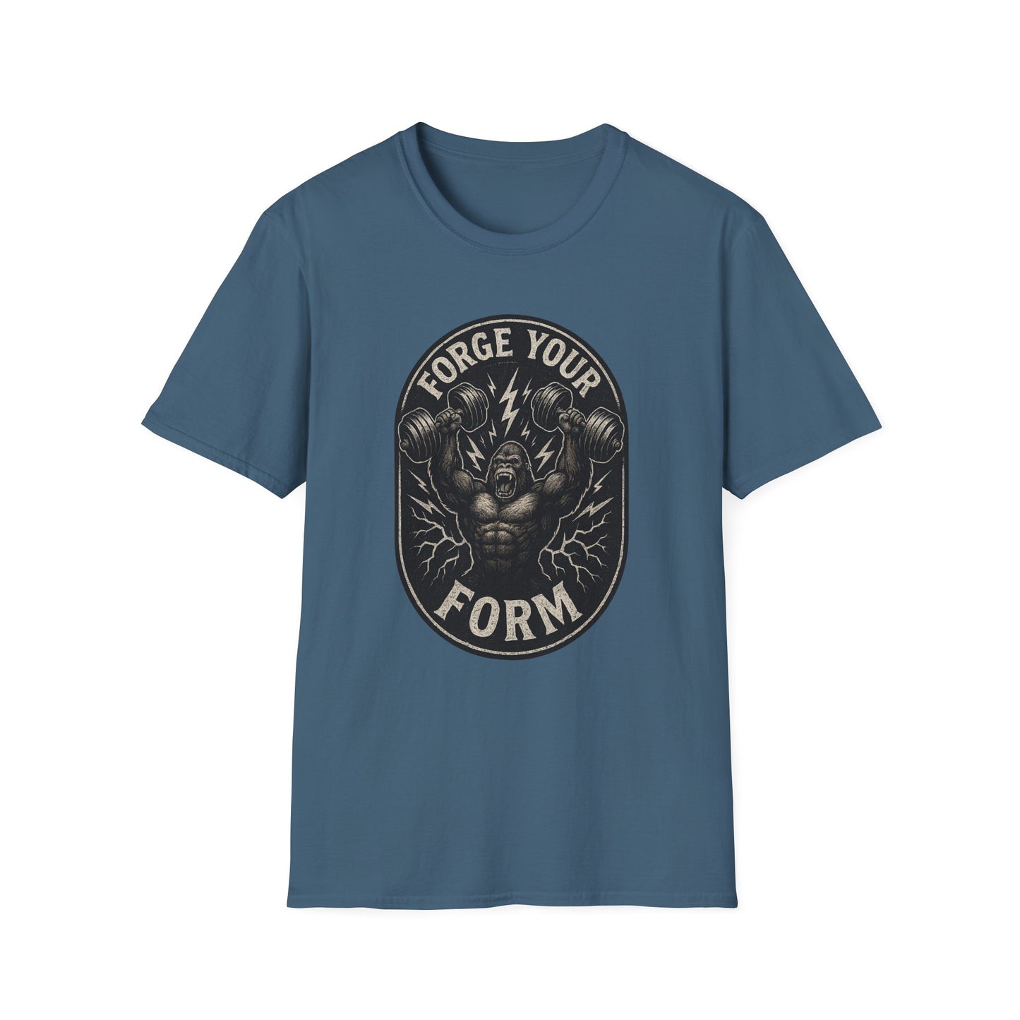 Grit Forge Athletics - "Forge Your Form" Weight Lifting Tee