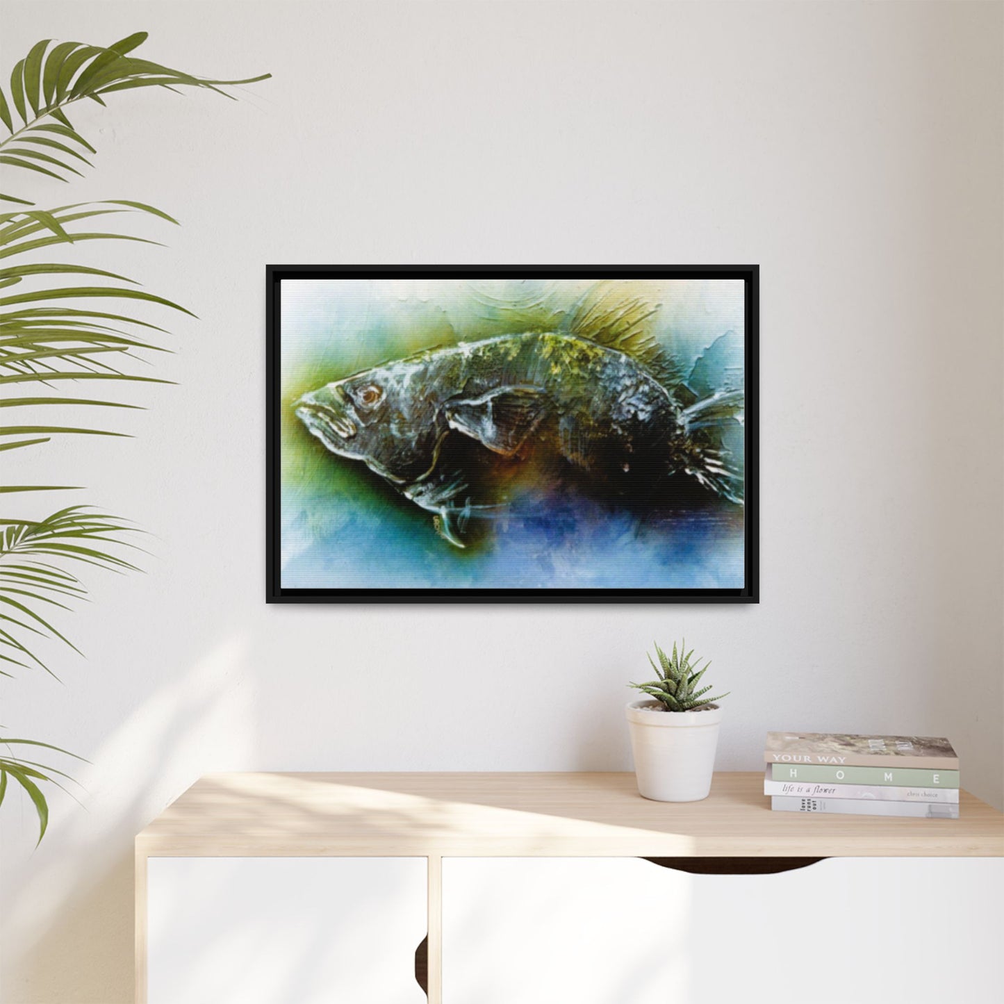 Impressionistic 1960s Unique Fish Painting Print