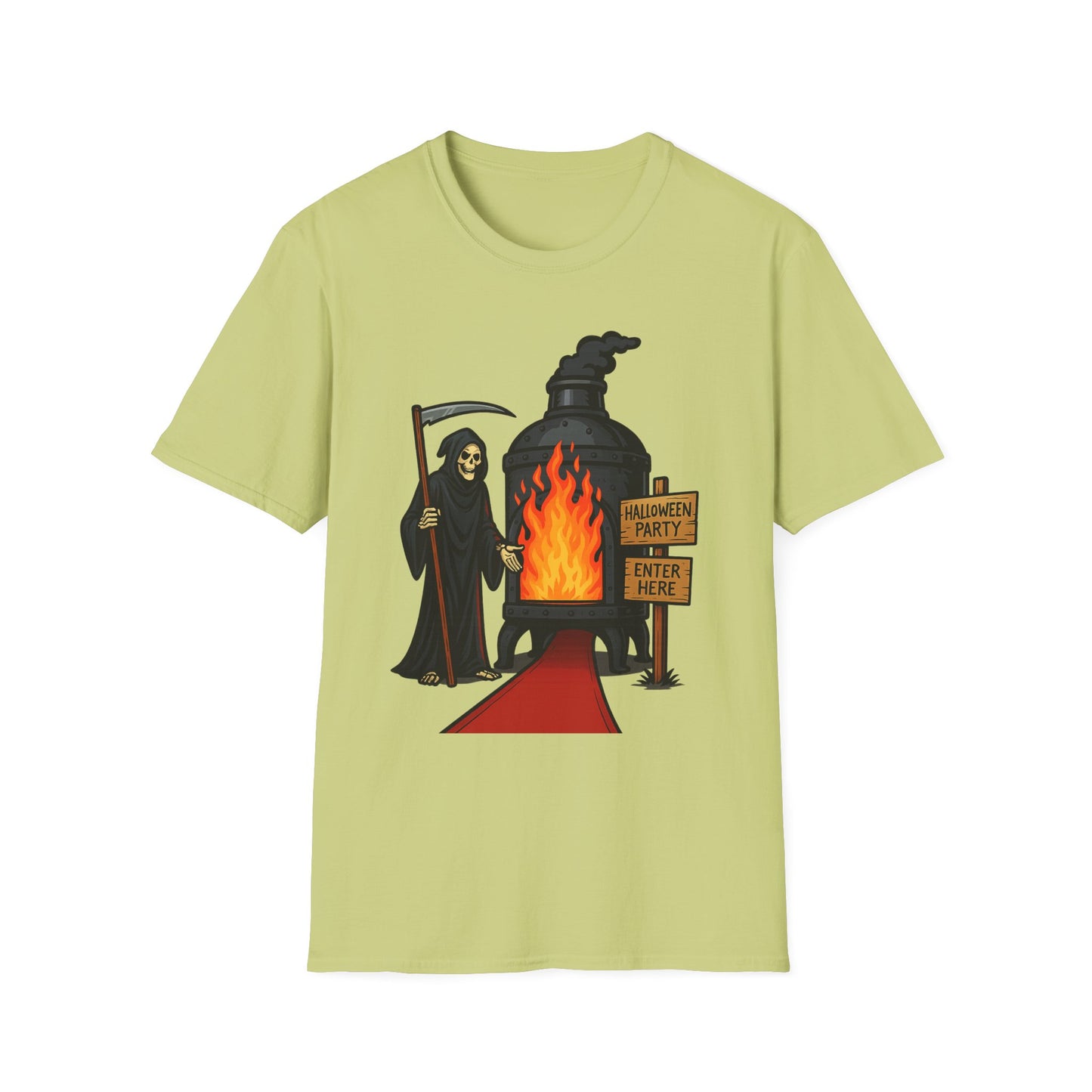 Grim Reaper Halloween Party Comedic Tee-Shirt