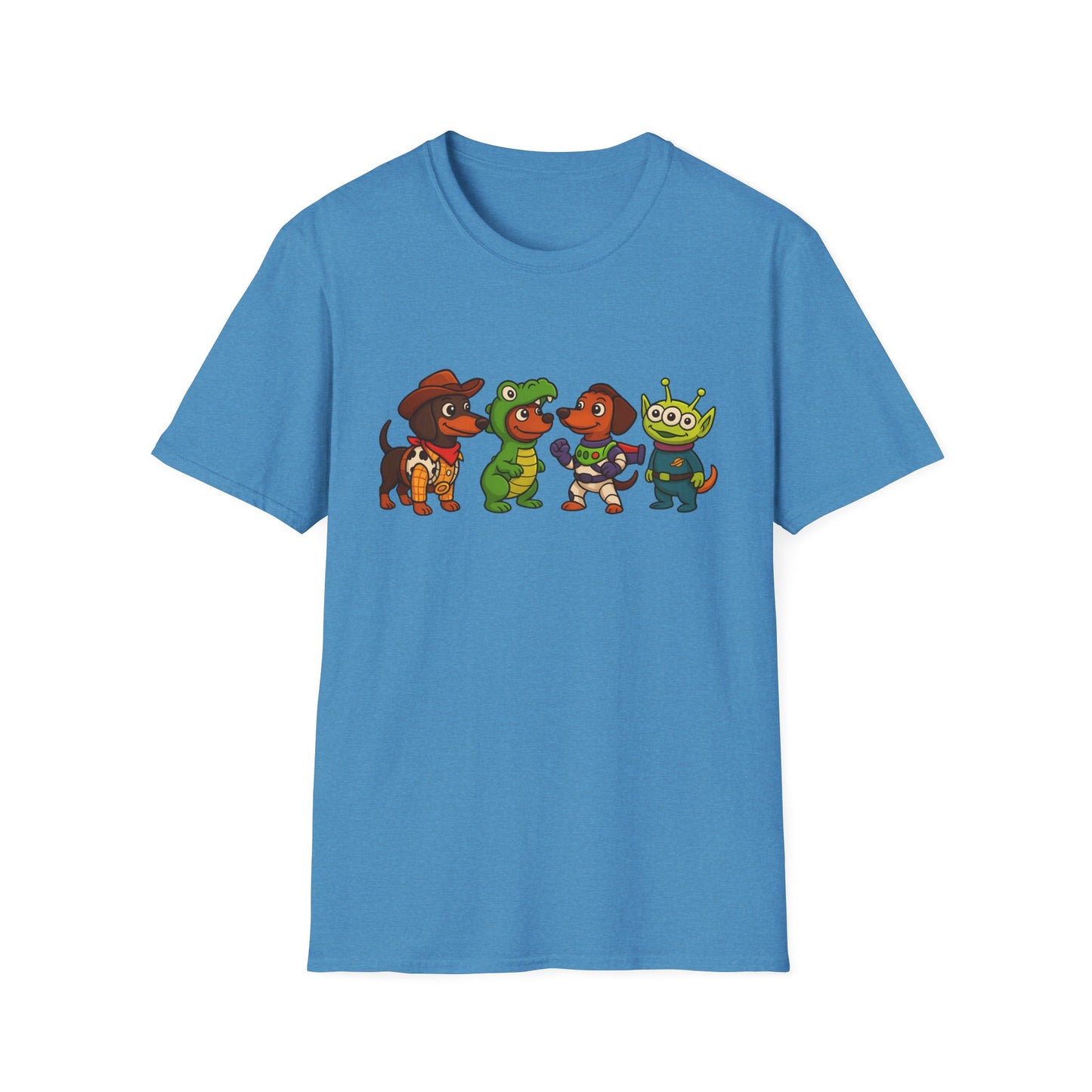 Cute Dachshund Halloween Cartoon Ensemble Tee Shirt