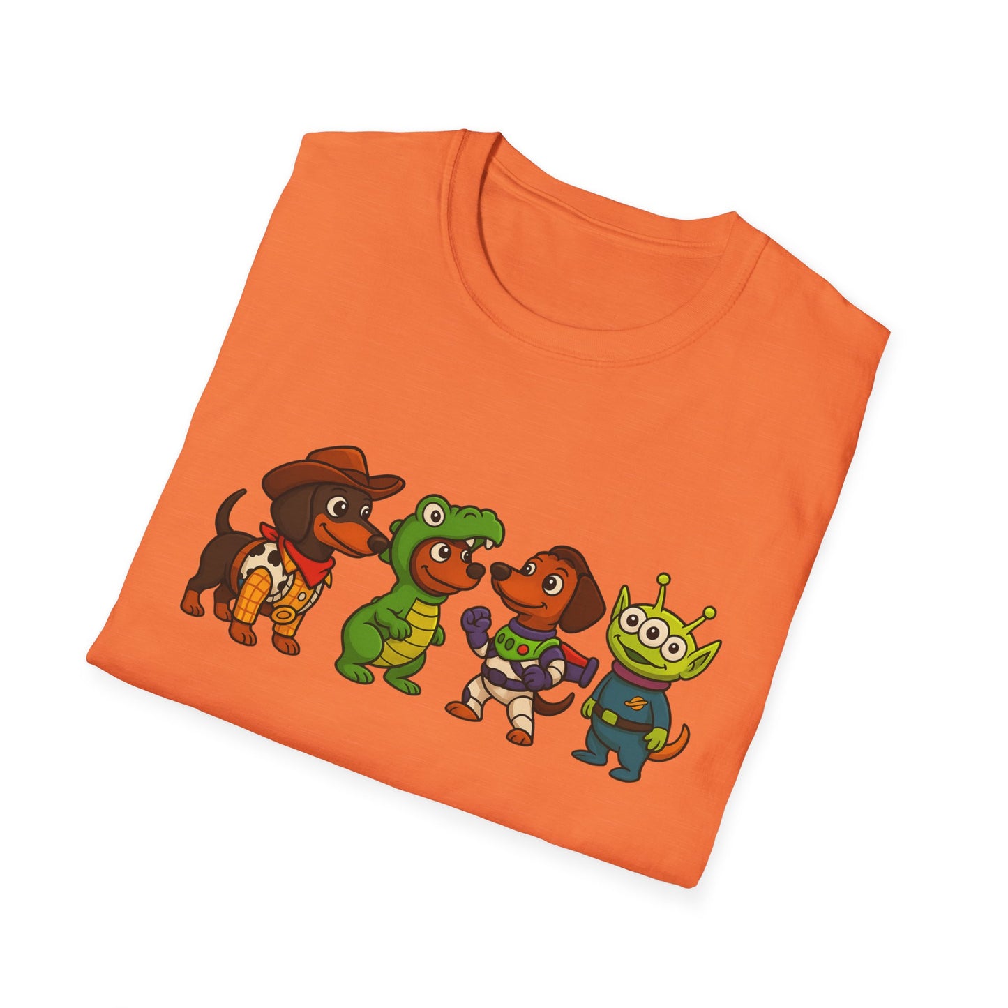 Cute Dachshund Halloween Cartoon Ensemble Tee Shirt