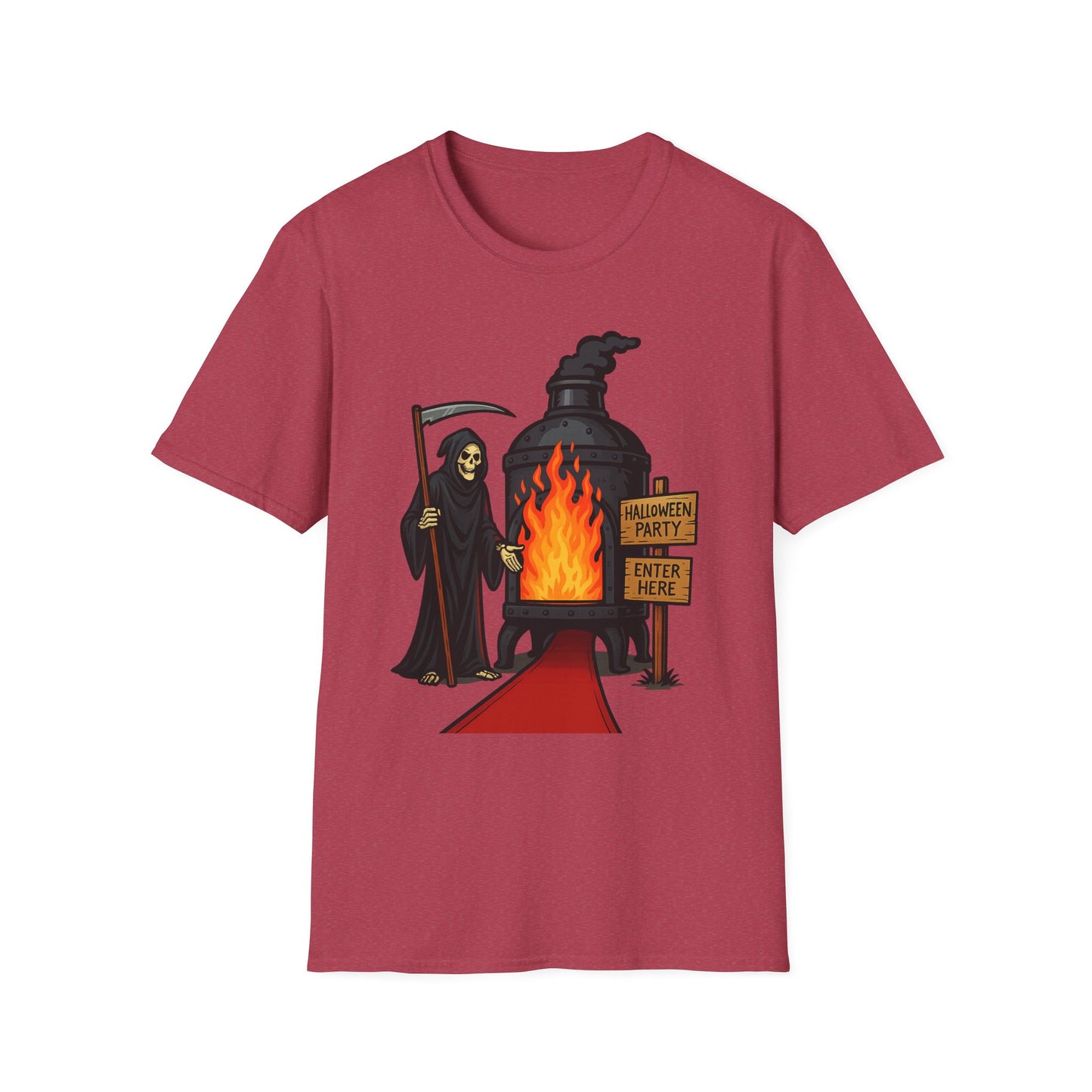 Grim Reaper Halloween Party Comedic Tee-Shirt