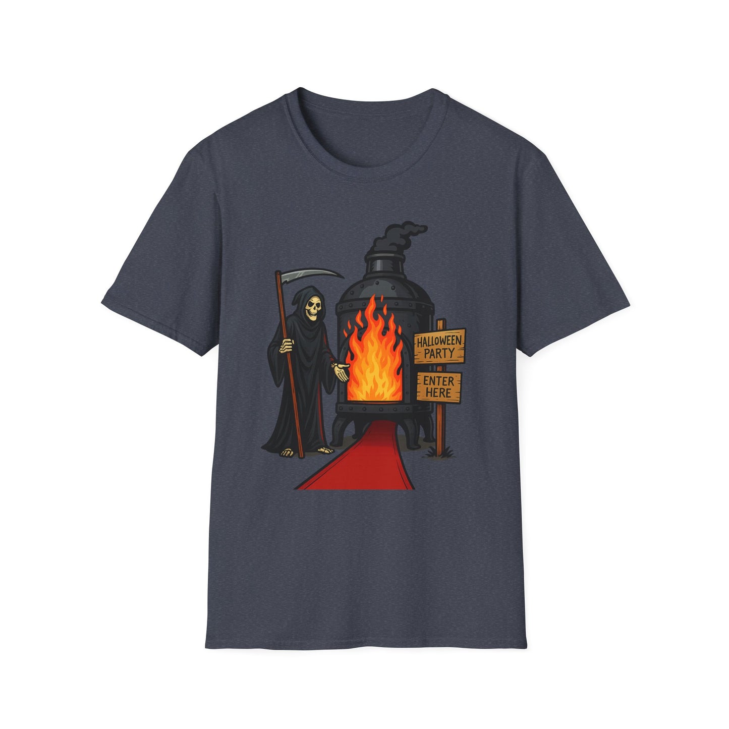 Grim Reaper Halloween Party Comedic Tee-Shirt