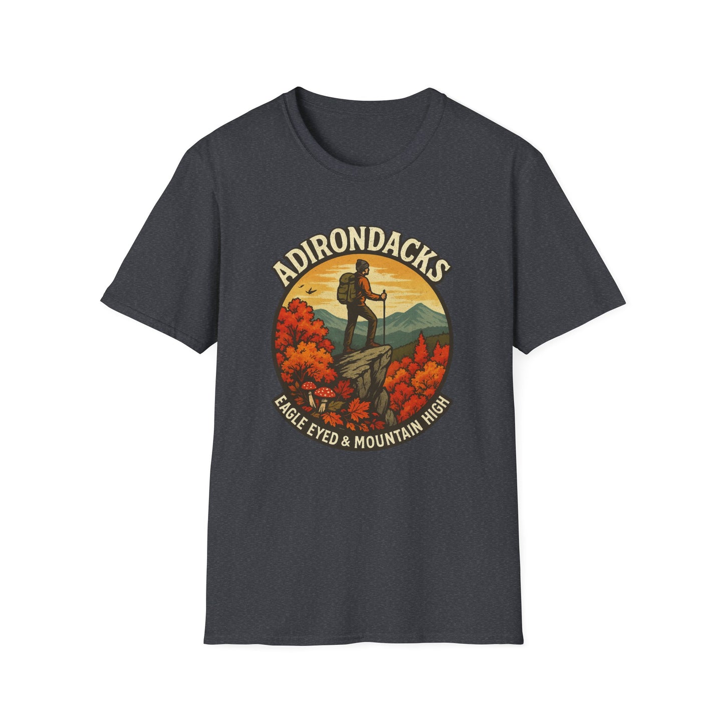 Adirondack Adventure Softstyle Hiking Tee - "Eagle Eyed & Mountain High"