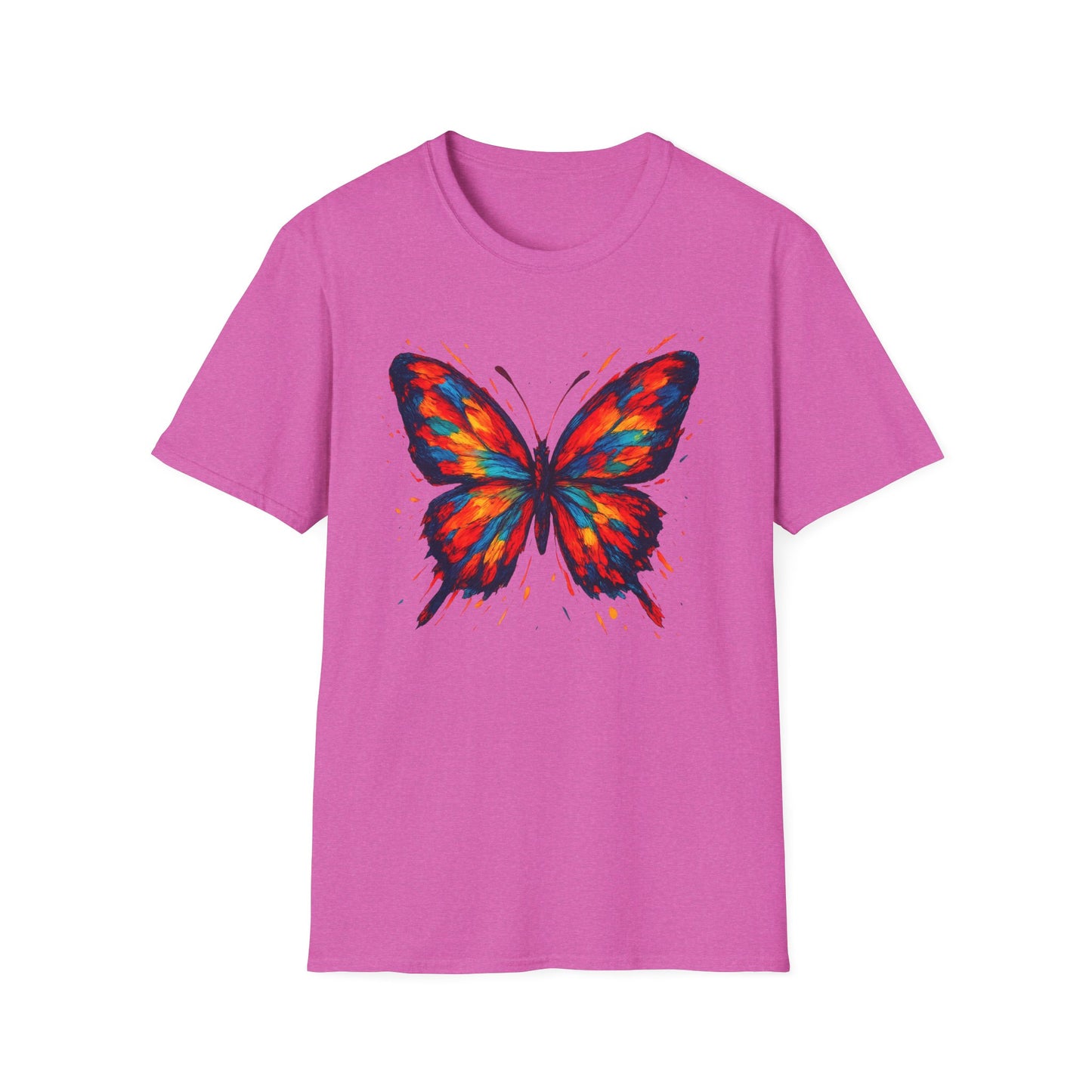 Colorful, Striking Butterfly Graphic Tee-Shirt