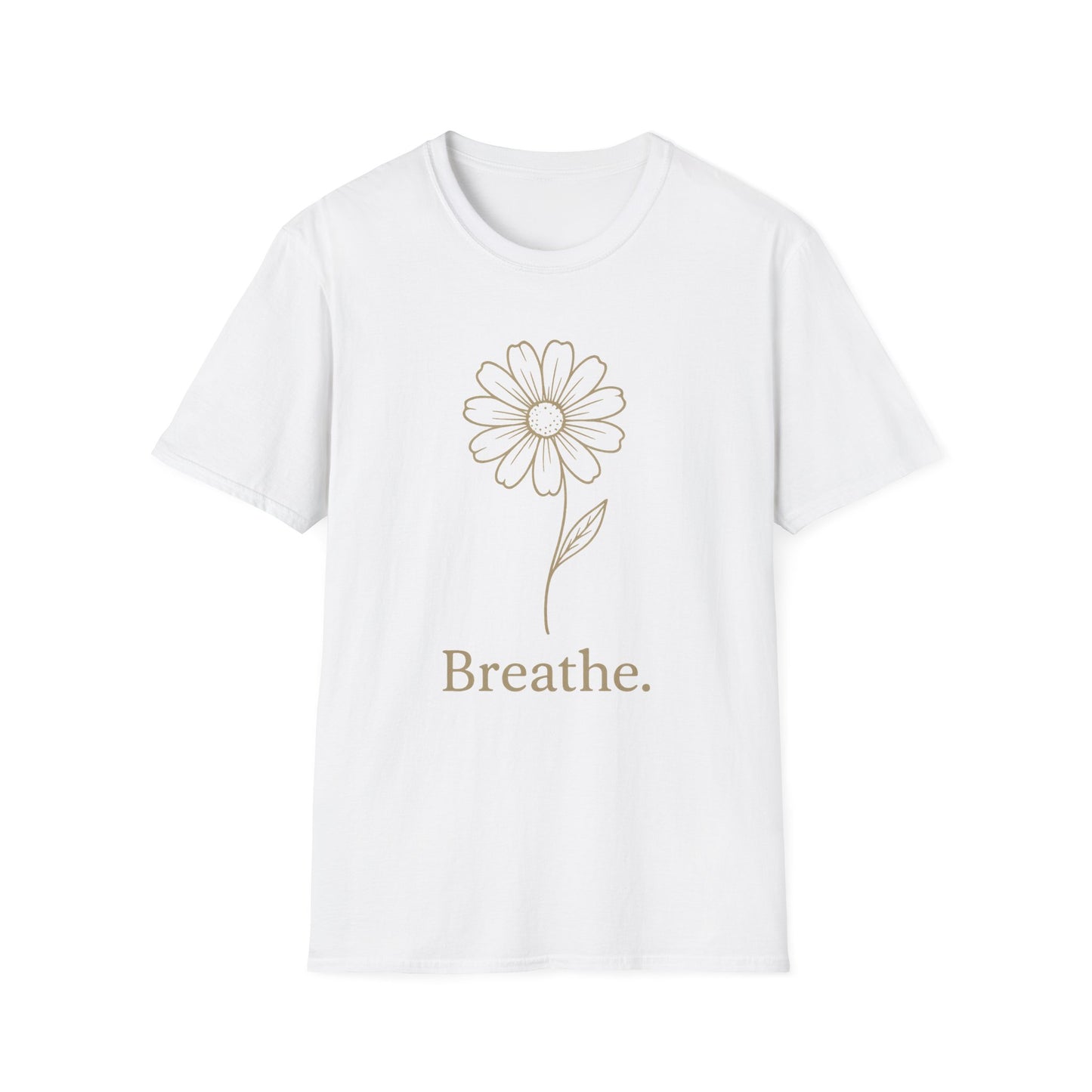 Breathe Floral Relaxed Fit Inspirational Tee-Shirt