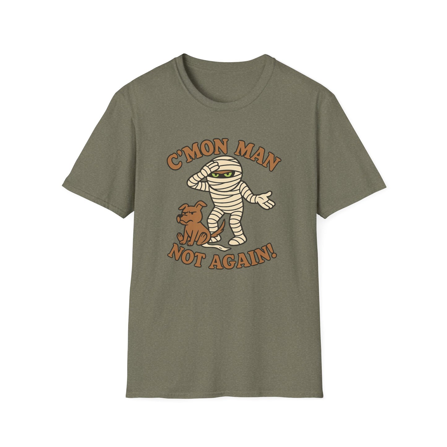 Funny Halloween Mummy and Dog Casual Graphic Tee