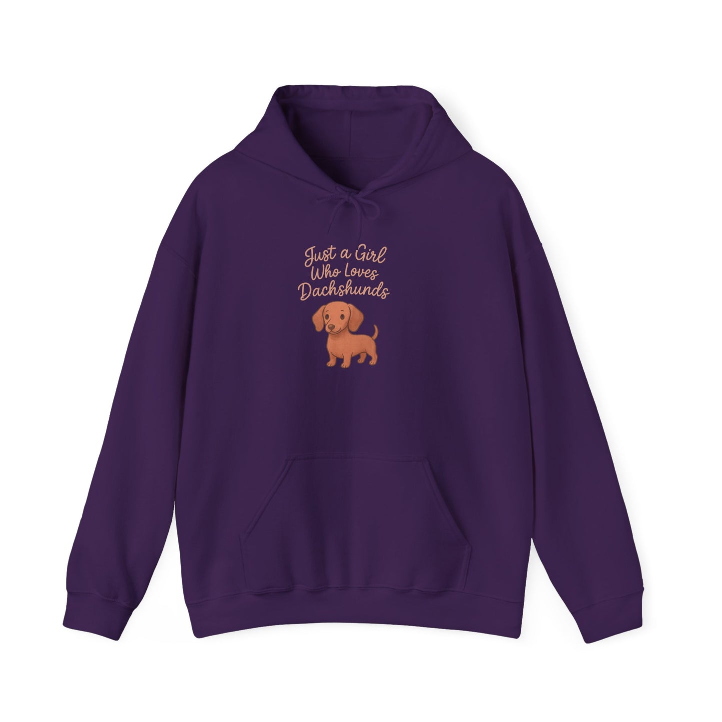 Dachshund Lover Cozy Hoodie - "Just a Girl Who Loves Dachshunds"