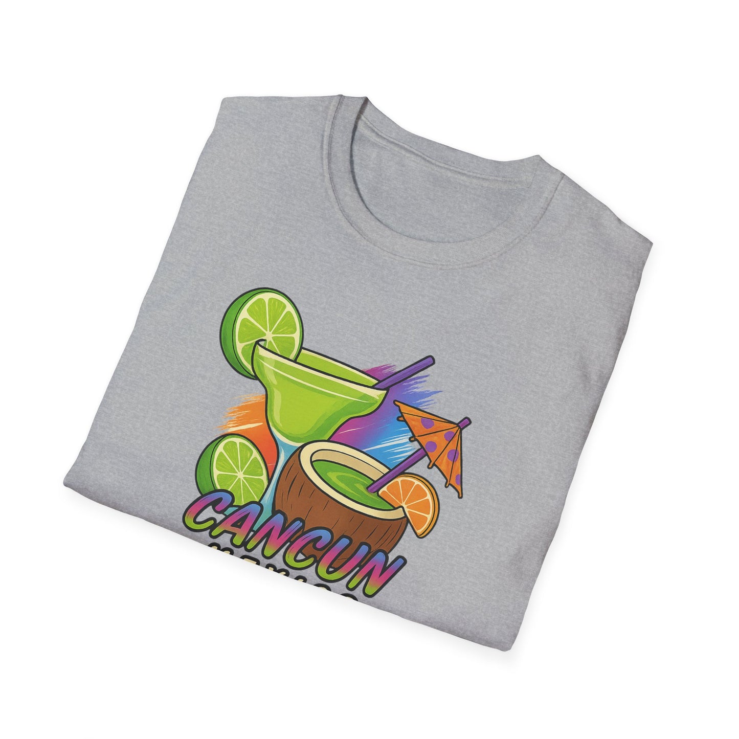 Cancun Beach Time, Cocktails, and Fun Tee-Shirt for Him or Her