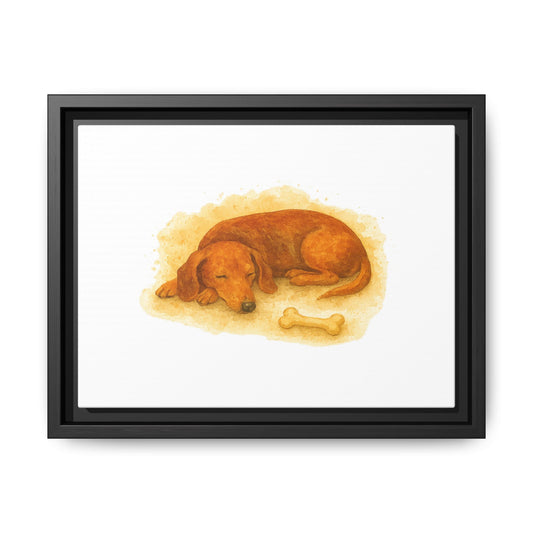 Cozy Dog Art Print, Dachshund, Framed Wall Decor, Pet Lover Gift, Dog Decor, Cute Dog Artwork, Home Gallery Decoration