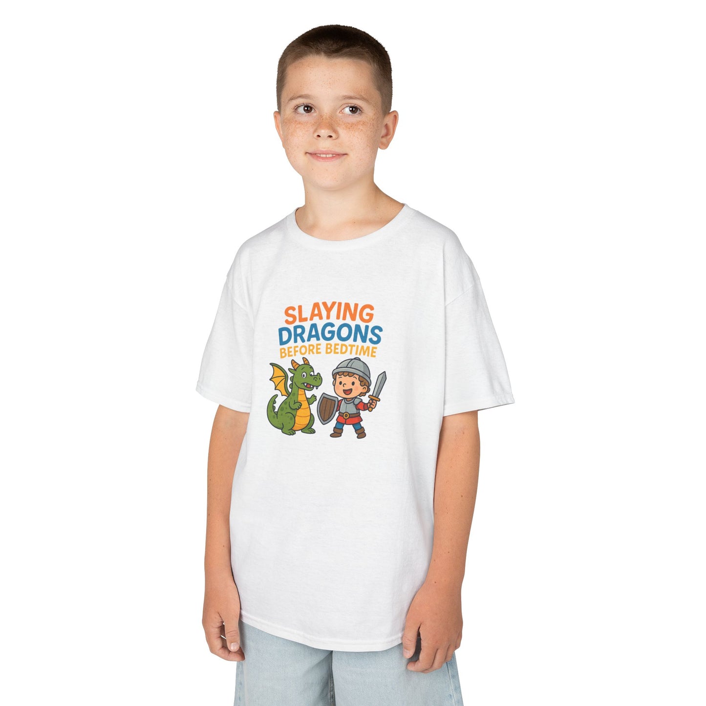 KIDS' "Slaying Dragons Before Bedtime" Fun and Adventurous T-Shirt