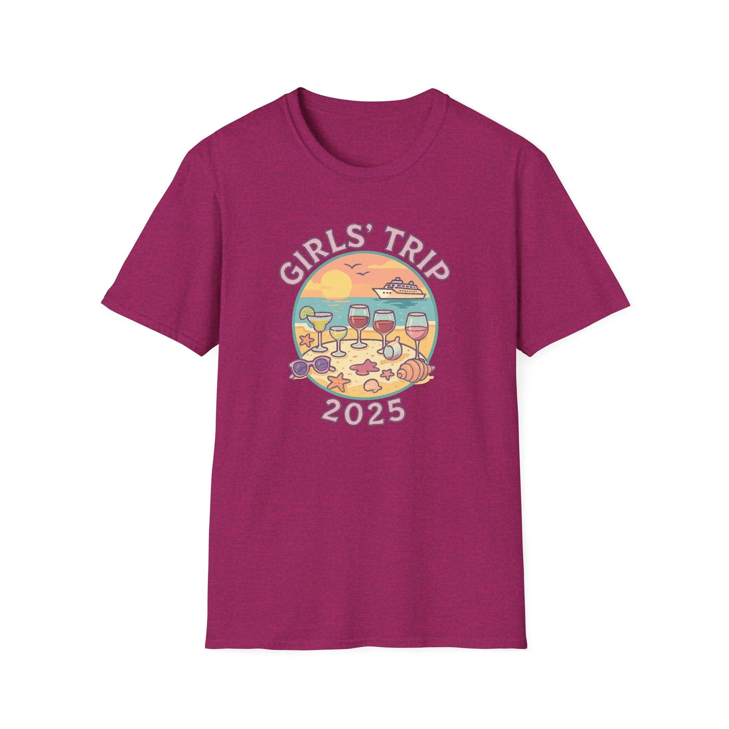 Girls' Trip 2025 Beach Vacation Softstyle Tee-Shirt