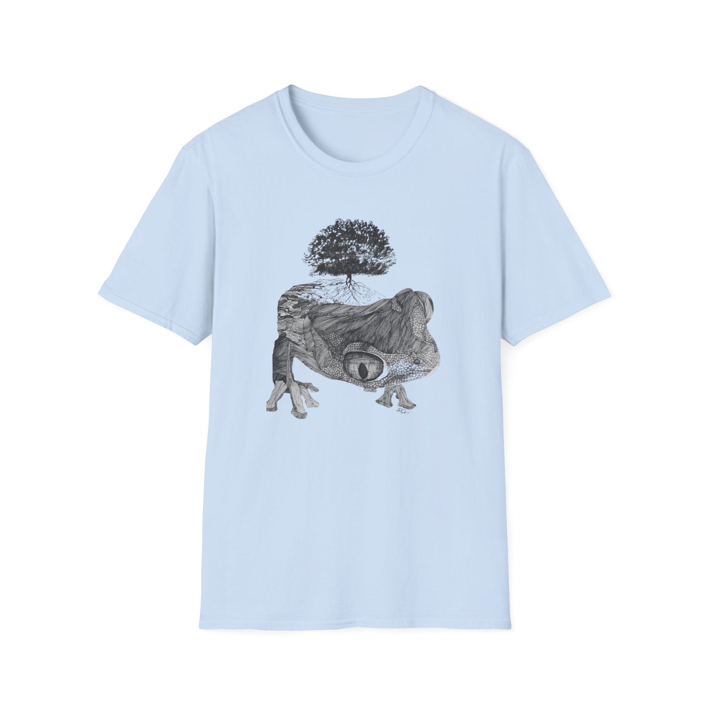 Abundant Life 1960s Frog Creative Graphic Tee - "Gaia's Shepherd"