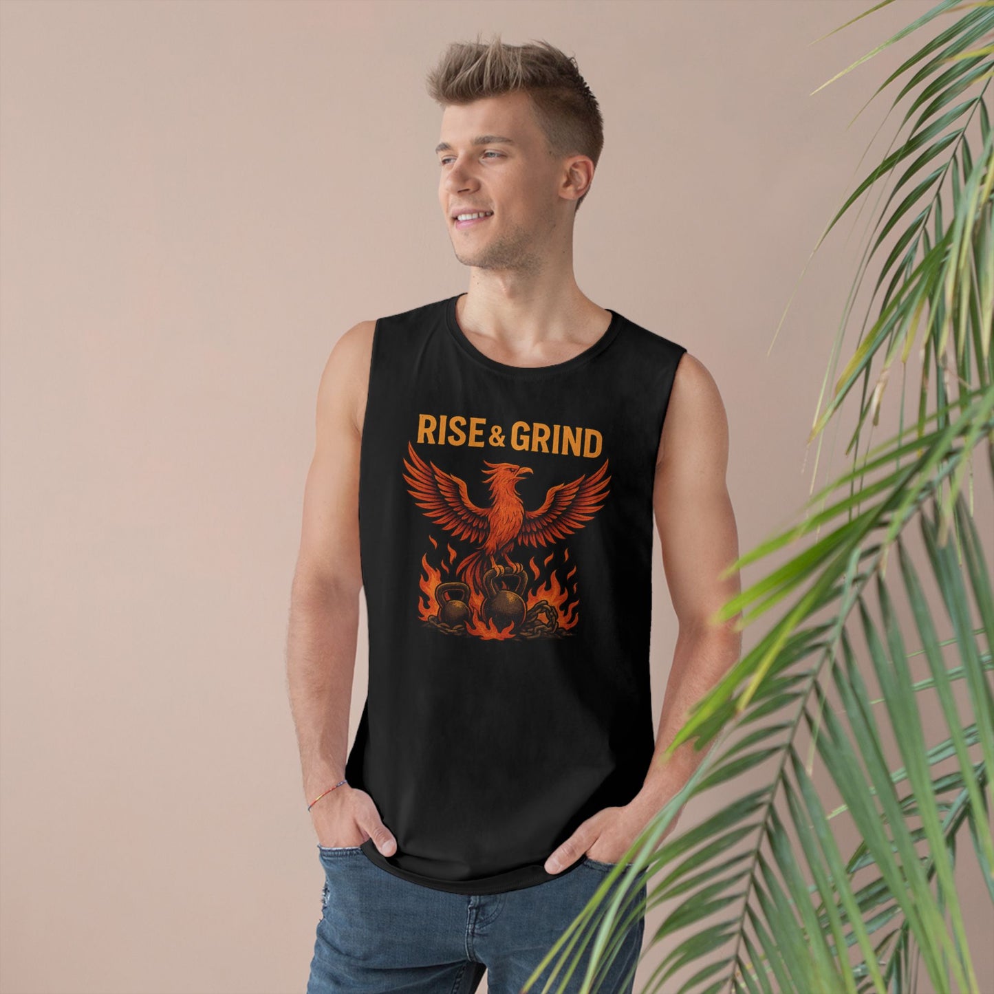 Grit Forge Athletics - "Rise & Grind" Phoenix Tank Top for Him or Her