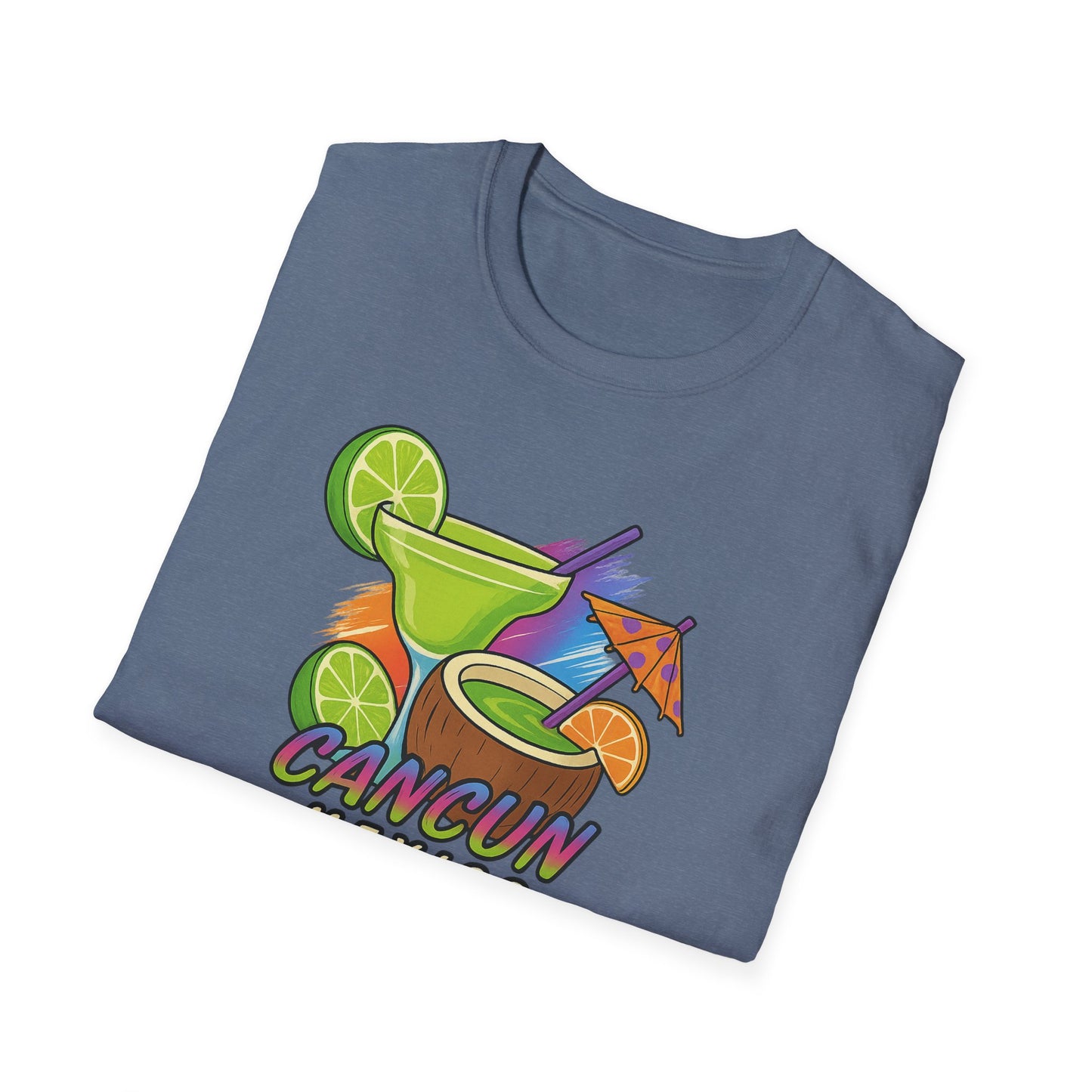 Cancun Beach Time, Cocktails, and Fun Tee-Shirt for Him or Her