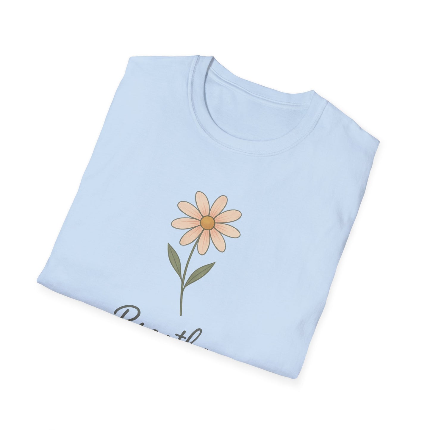 Breathe Floral Relaxed Fit Inspirational Tee-Shirt