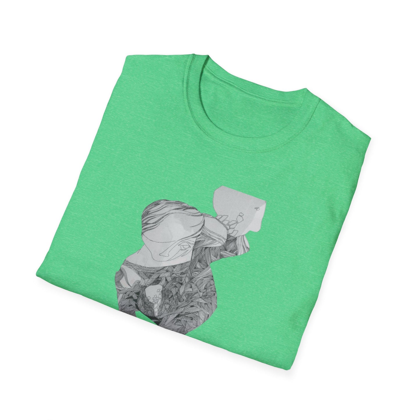 Creative 1960s Pen & Ink Graphic Tee - "Binary"