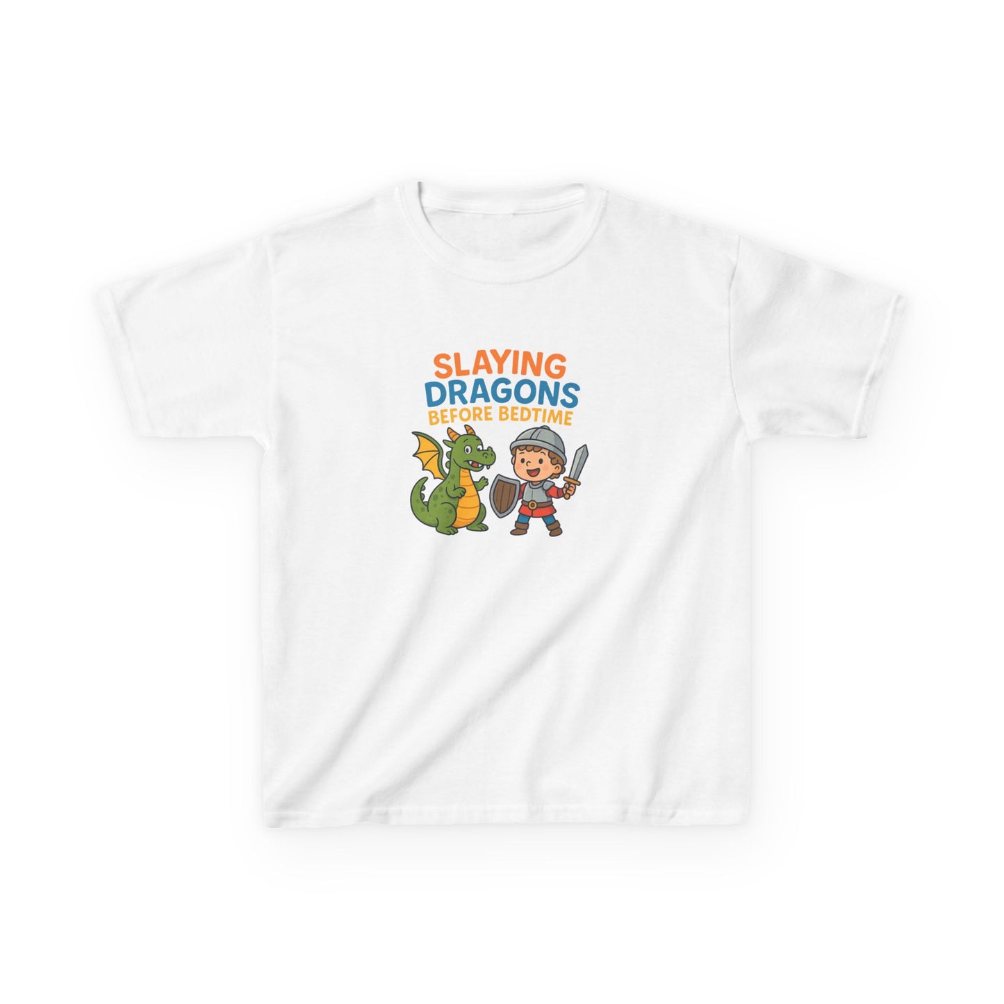 KIDS' "Slaying Dragons Before Bedtime" Fun and Adventurous T-Shirt