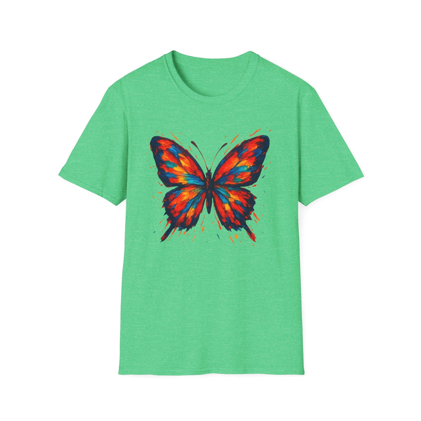 Colorful, Striking Butterfly Graphic Tee-Shirt