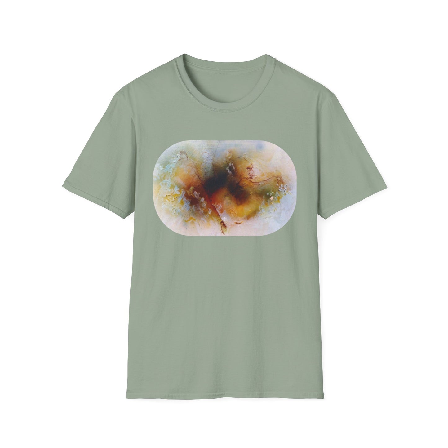 Vibrant Abstract 1960s Painting Print Tee - "Fall of Olympus"