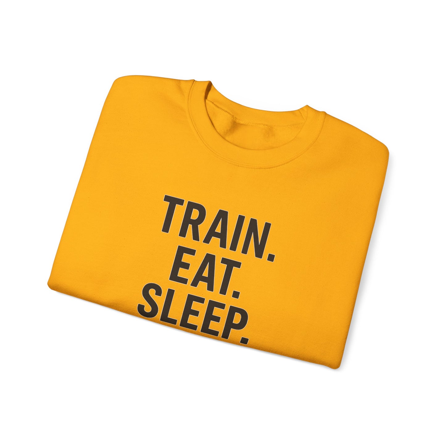 Grit Forge Athletics - "Train. Eat. Sleep. Repeat." Motivational Crewneck Sweatshirt