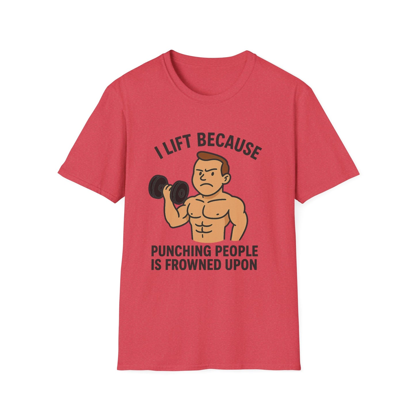 Grit Forge Athletics - "I Lift Because Punching People is Frowned Upon" Weightlifting Tee