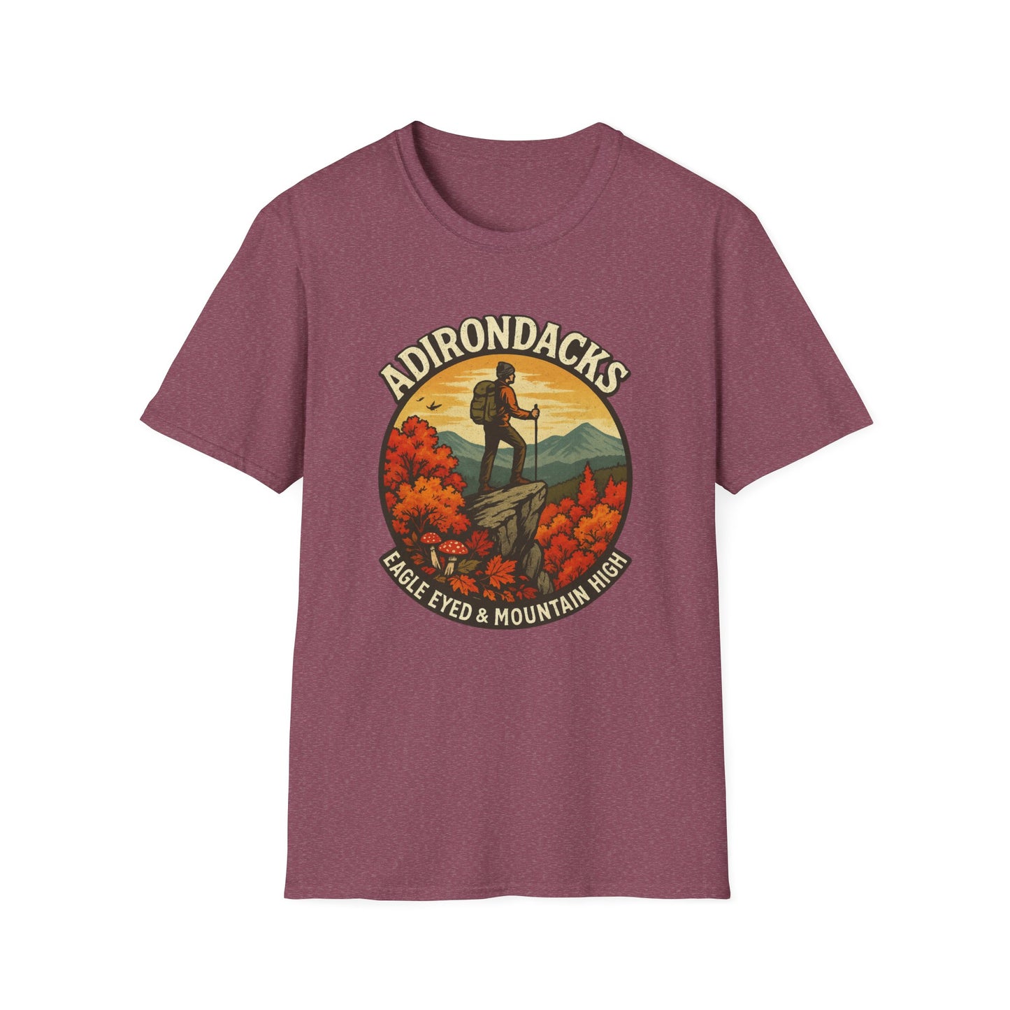 Adirondack Adventure Softstyle Hiking Tee - "Eagle Eyed & Mountain High"