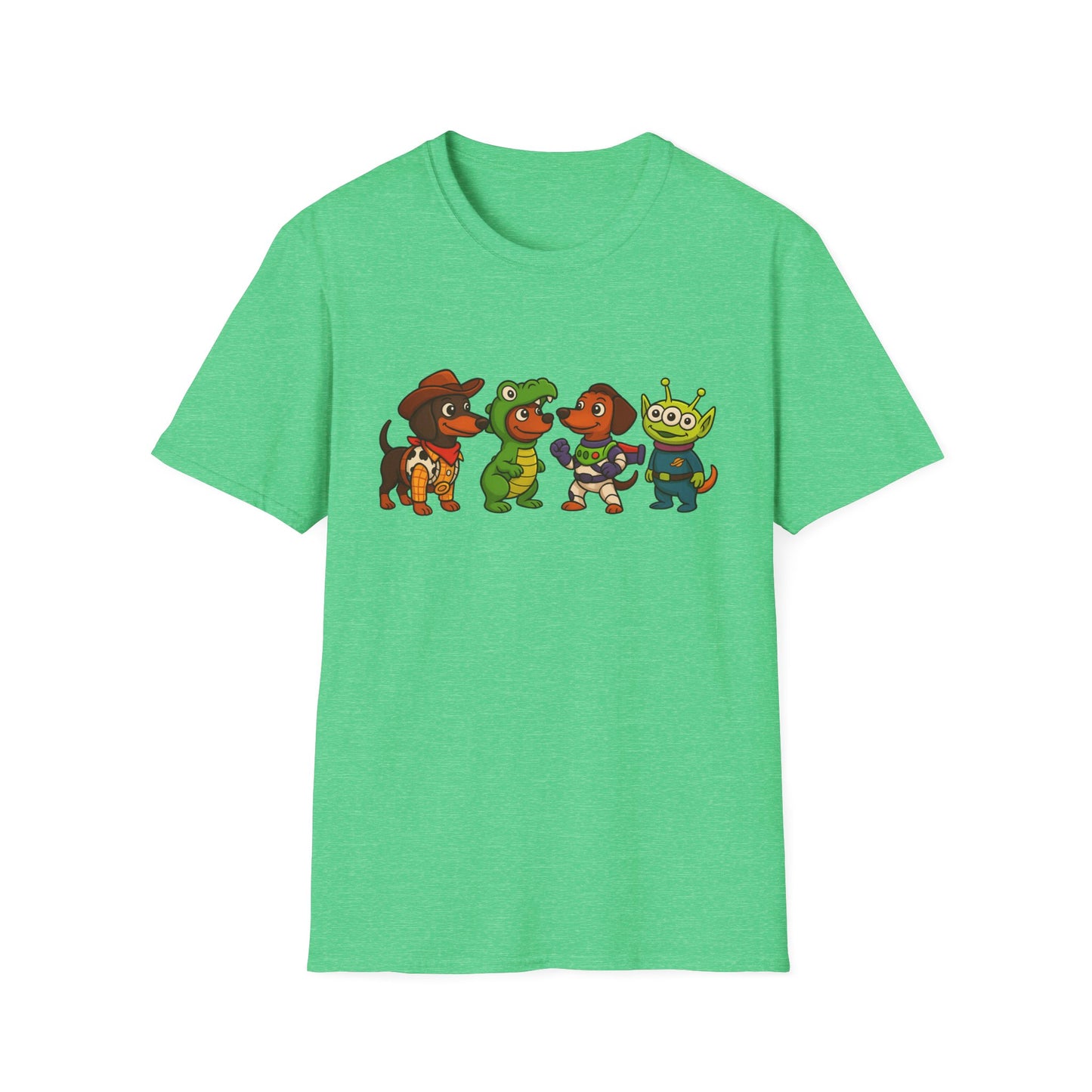 Cute Dachshund Halloween Cartoon Ensemble Tee Shirt