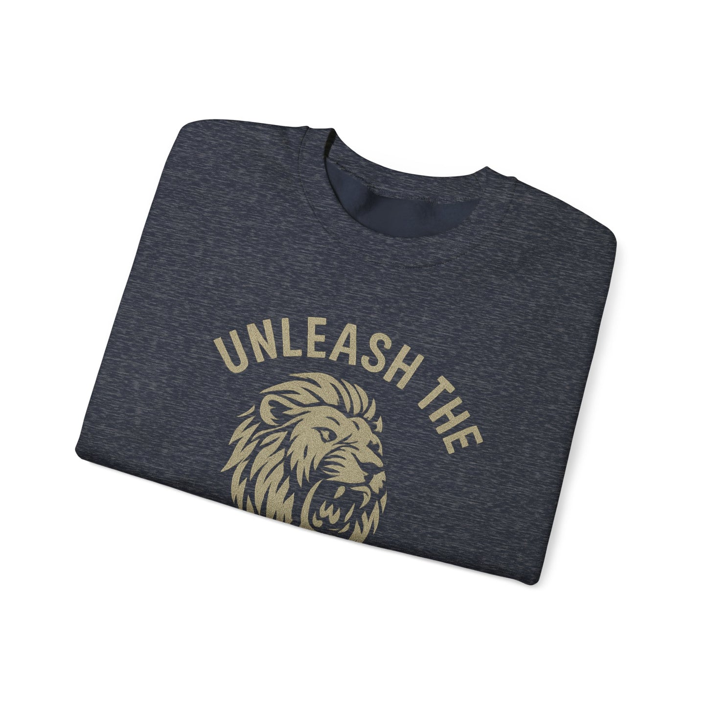 Grit Forge Athletics - Unleash the Beast Motivational Crewneck Sweatshirt