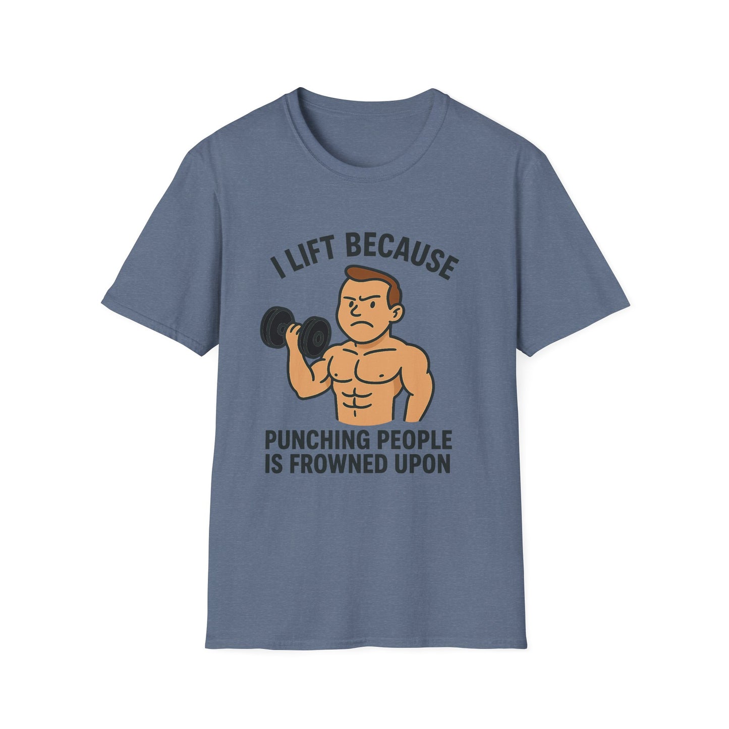 Grit Forge Athletics - "I Lift Because Punching People is Frowned Upon" Weightlifting Tee