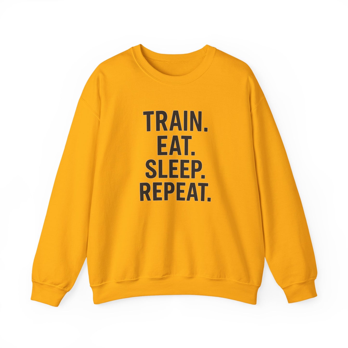 Grit Forge Athletics - "Train. Eat. Sleep. Repeat." Motivational Crewneck Sweatshirt