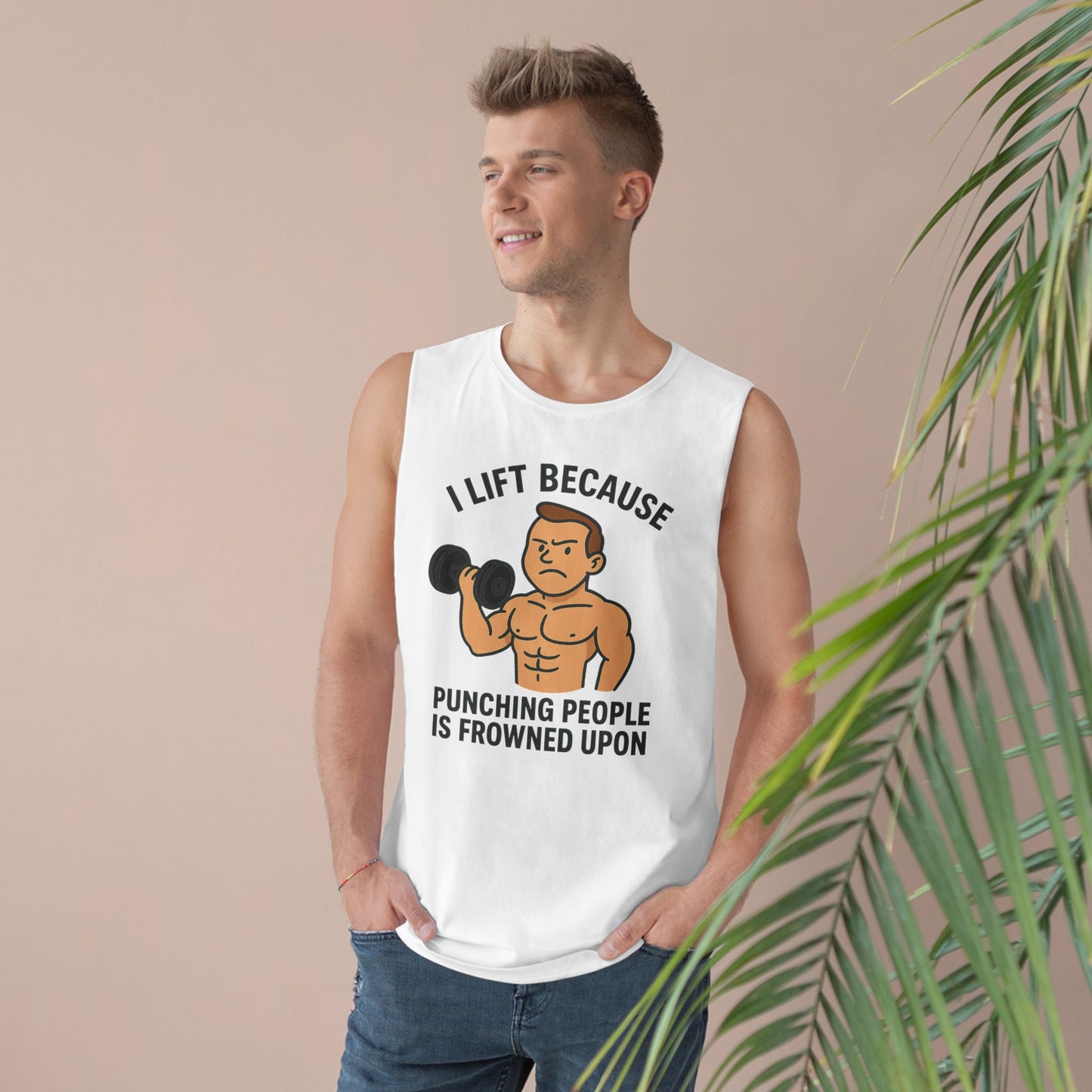 Grit Forge Athletics - "I Lift Because Punching People is Frowned Upon" Weightlifting Tank
