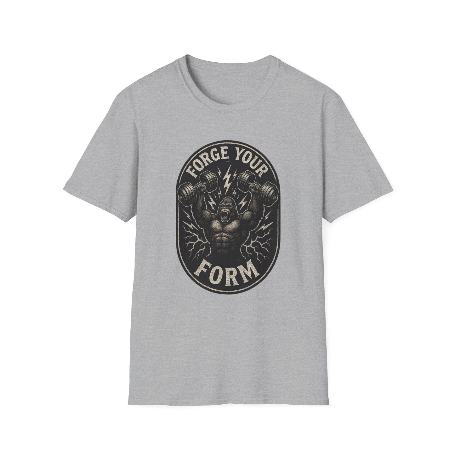 Grit Forge Athletics - "Forge Your Form" Weight Lifting Tee