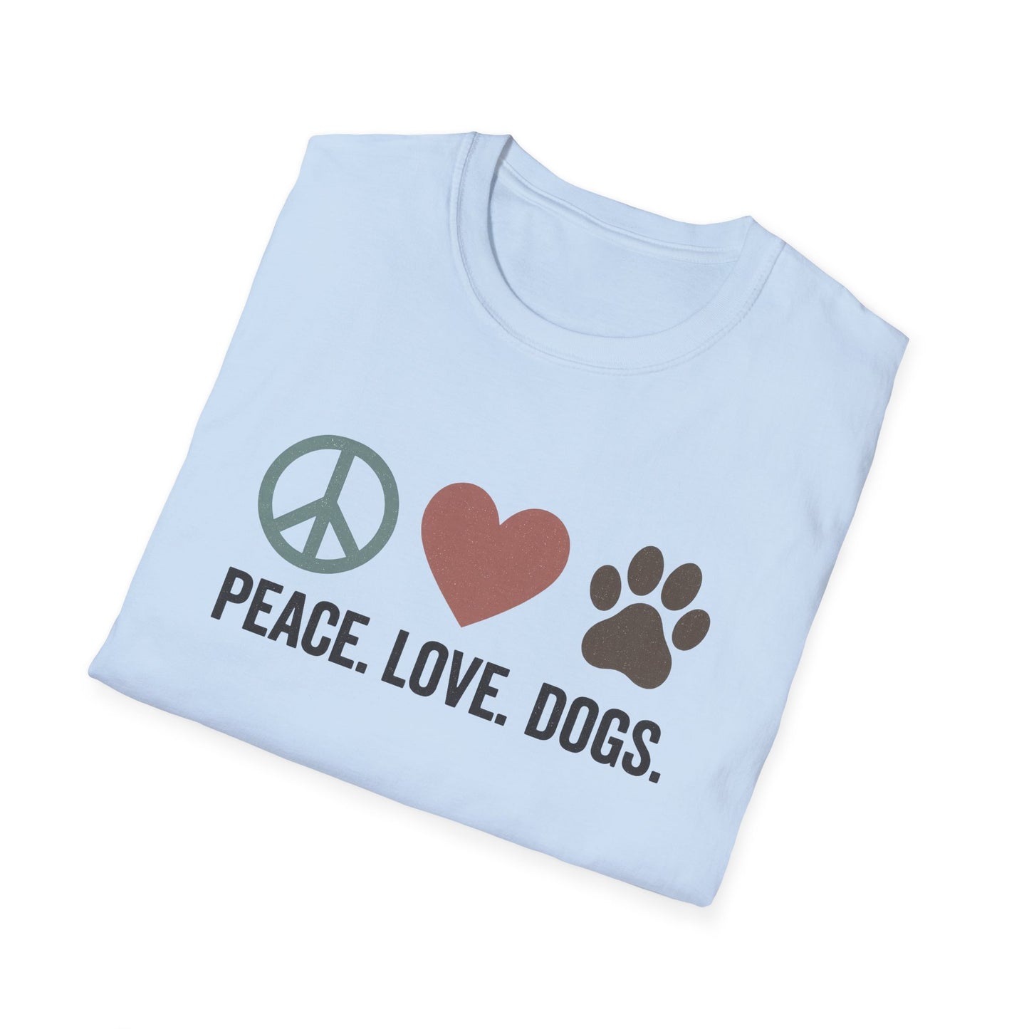 "Peace Love Dogs" Cute Pet Lover's Tee