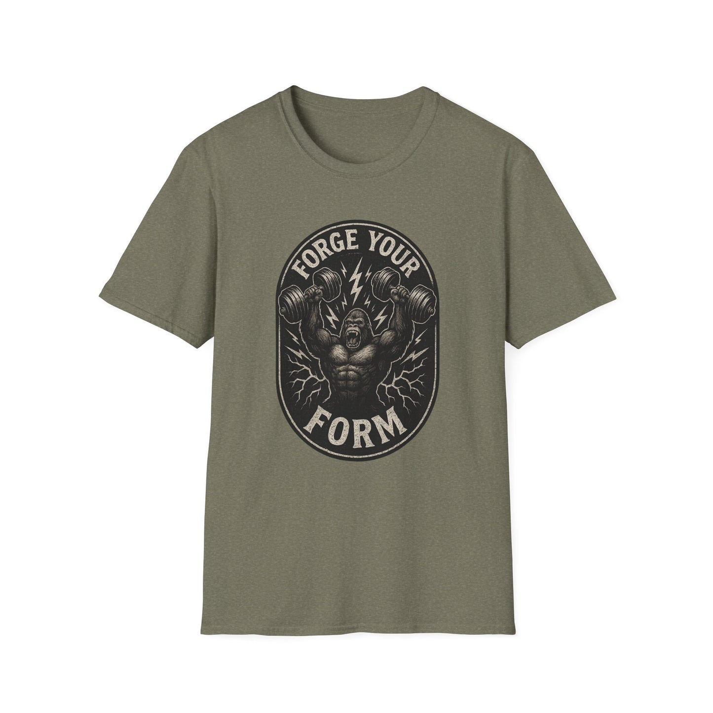 Grit Forge Athletics - "Forge Your Form" Weight Lifting Tee