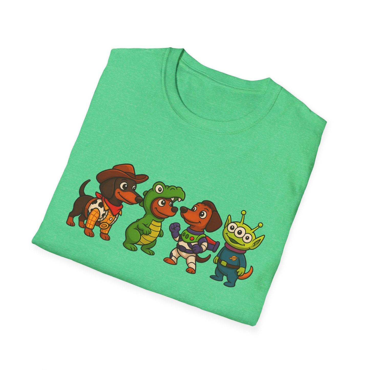 Cute Dachshund Halloween Cartoon Ensemble Tee Shirt