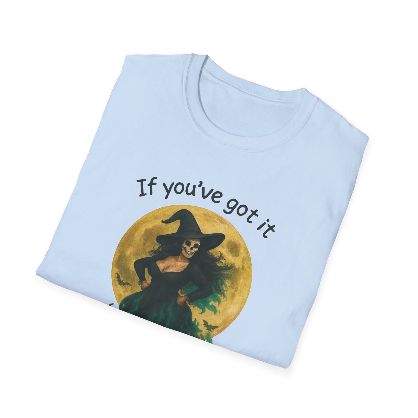 Halloween Witch Graphic Tee-Shirt, "If You've Got it, Haunt It"