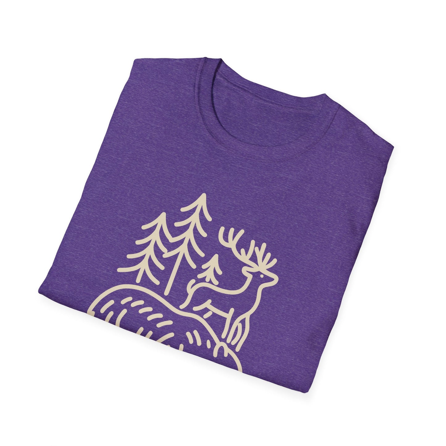 Deer, Bear, Nature, Hiking Wild Animal Graphic Tee for Outdoor Lovers