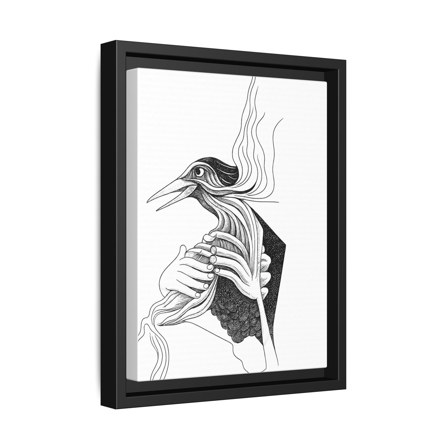 Original 1960s-Era Pen and Ink Print - "Loki's Featherbed"