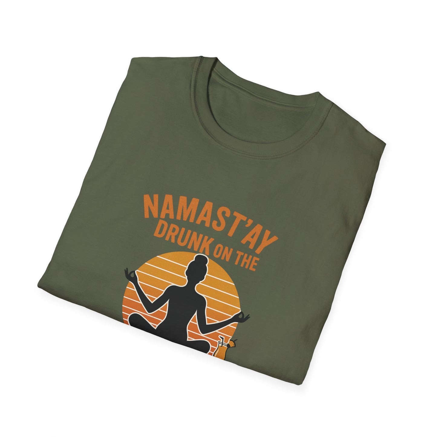 "Namast'ay Drunk on the Beach" Comedic Party Tee-Shirt