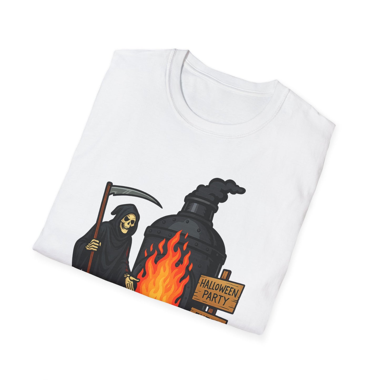 Grim Reaper Halloween Party Comedic Tee-Shirt