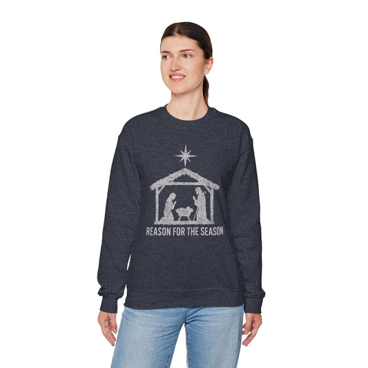 Christmas Nativity 'Reason for the Season' Crewneck Sweatshirt