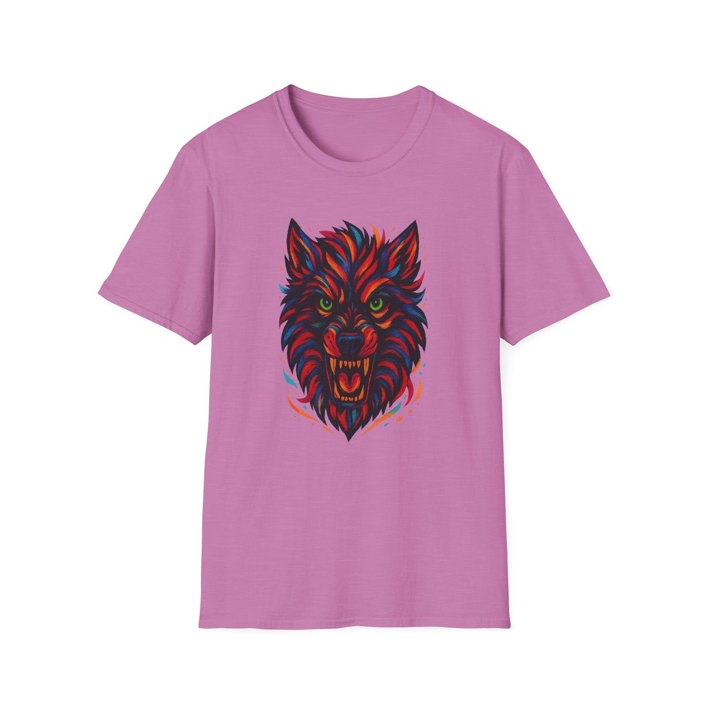 Colorful Werewolf Graphic Halloween Tee-Shirt