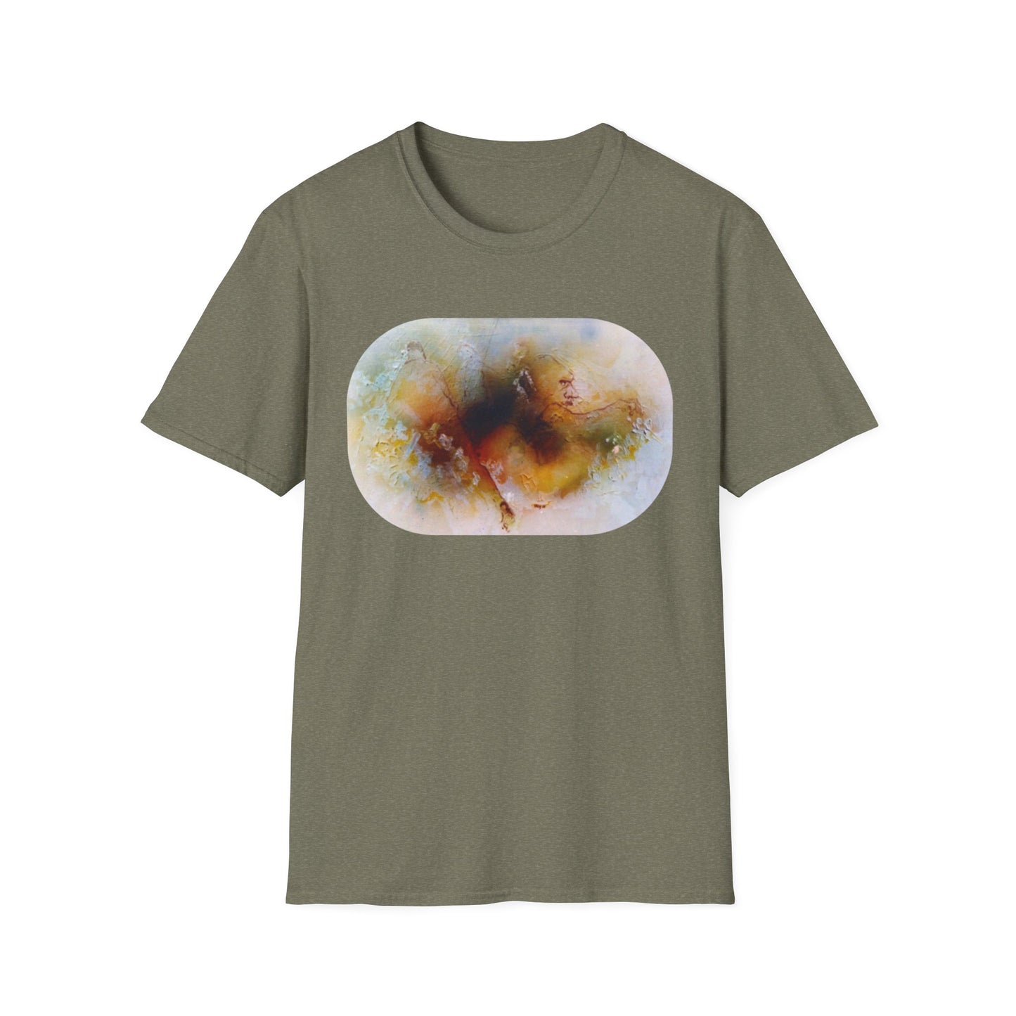 Vibrant Abstract 1960s Painting Print Tee - "Fall of Olympus"