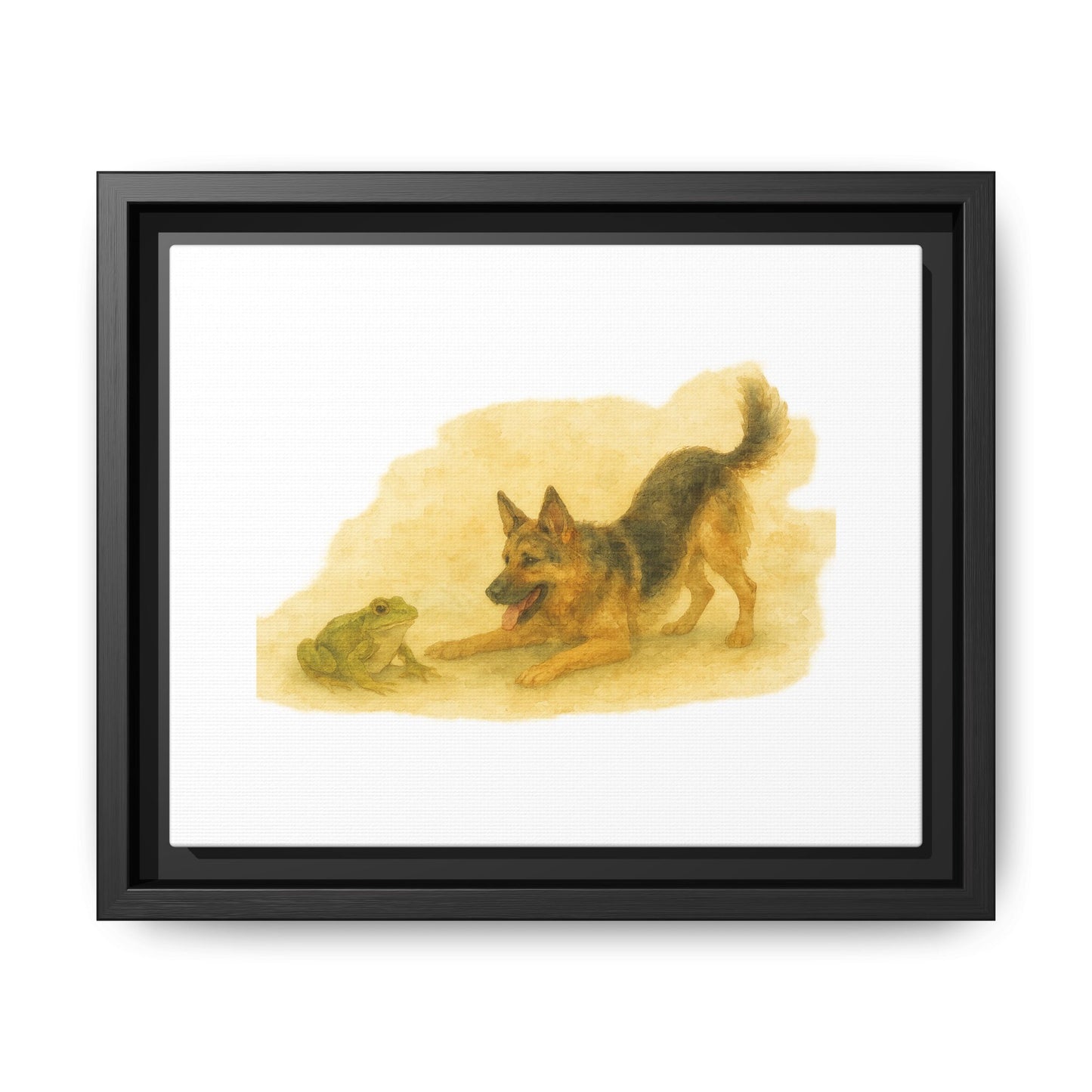 Whimsical Pet Art Canvas, Dog and Frog Framed Wall Decor, Perfect for Animal Lovers, Nursery Art, Gift for Homeowners, Unique [...]