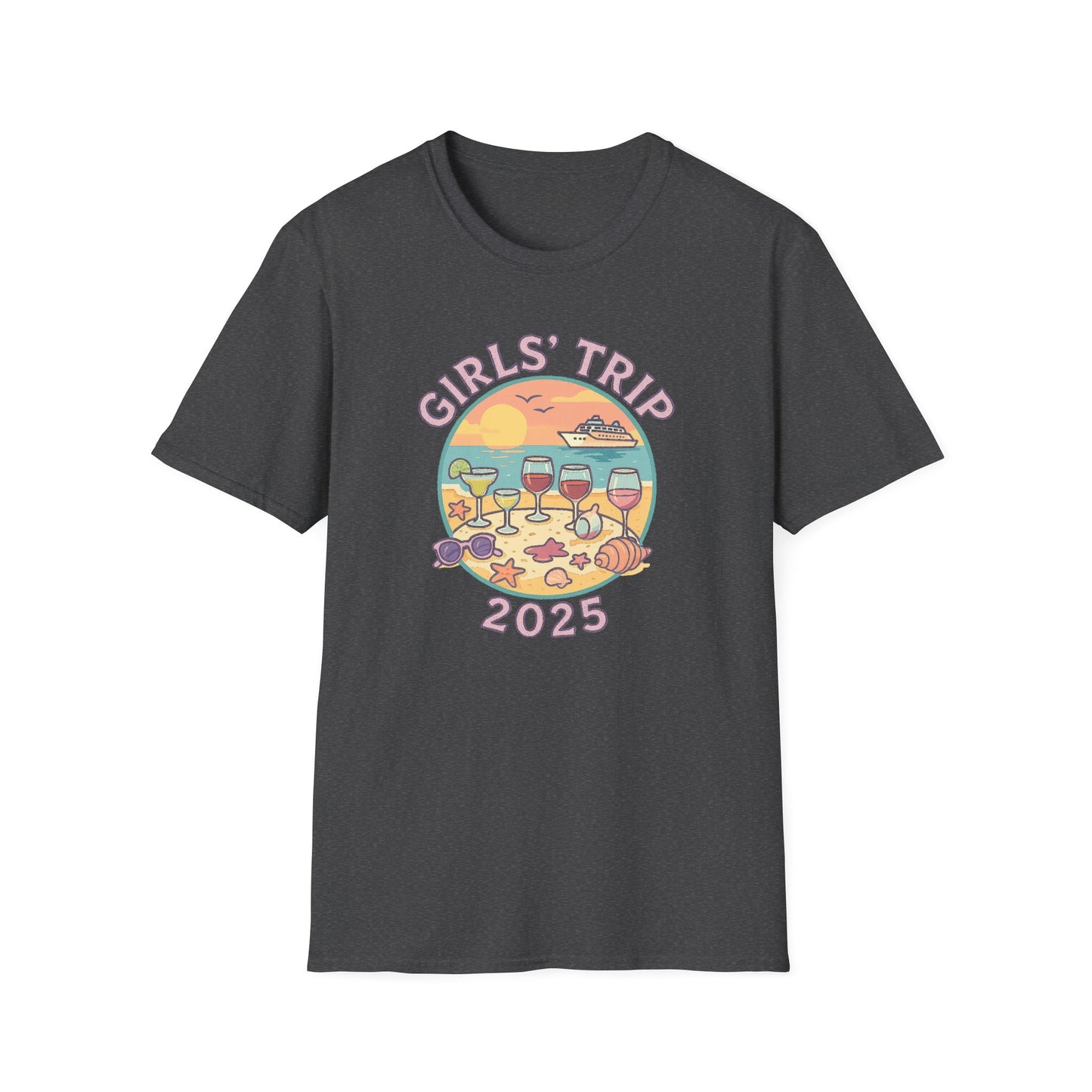 Girls' Trip 2025 Beach Vacation Softstyle Tee-Shirt