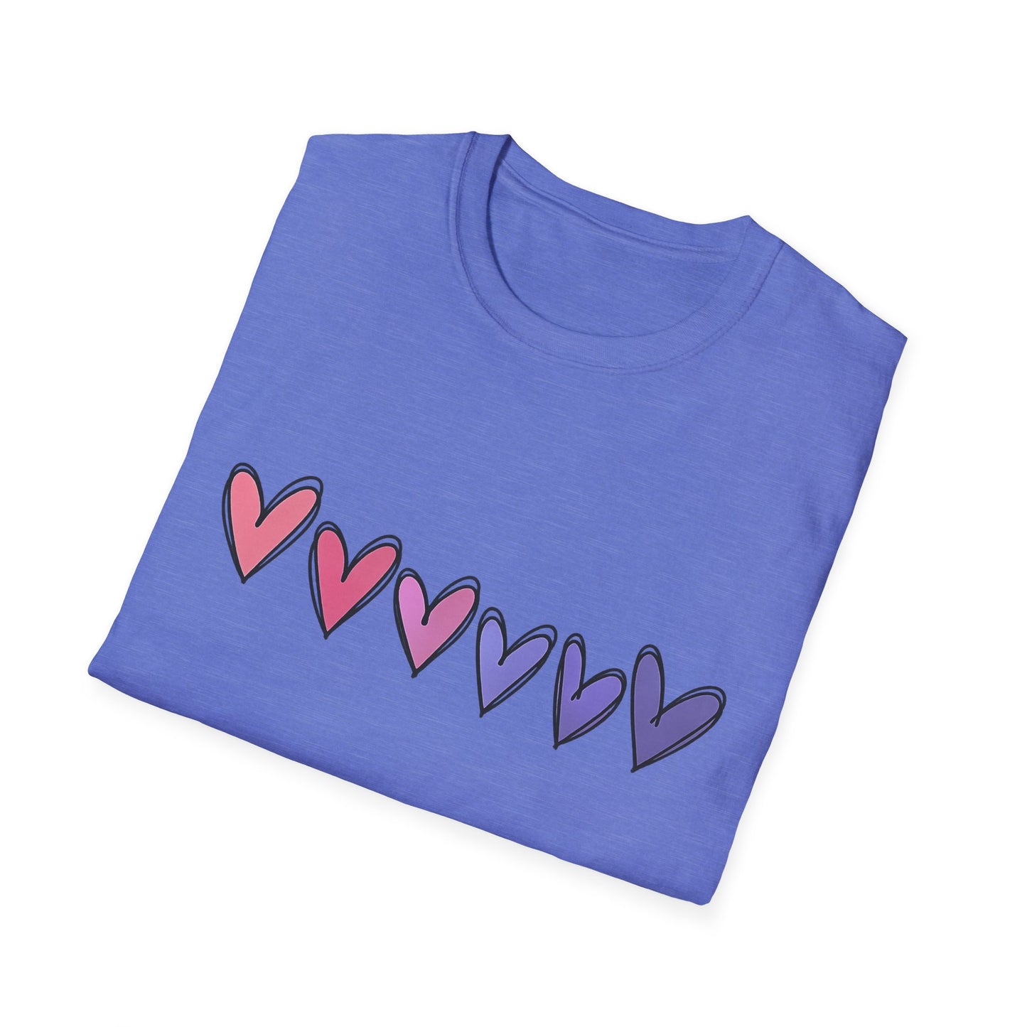 Cute Hearts Graphic Women's Softstyle Tee-Shirt